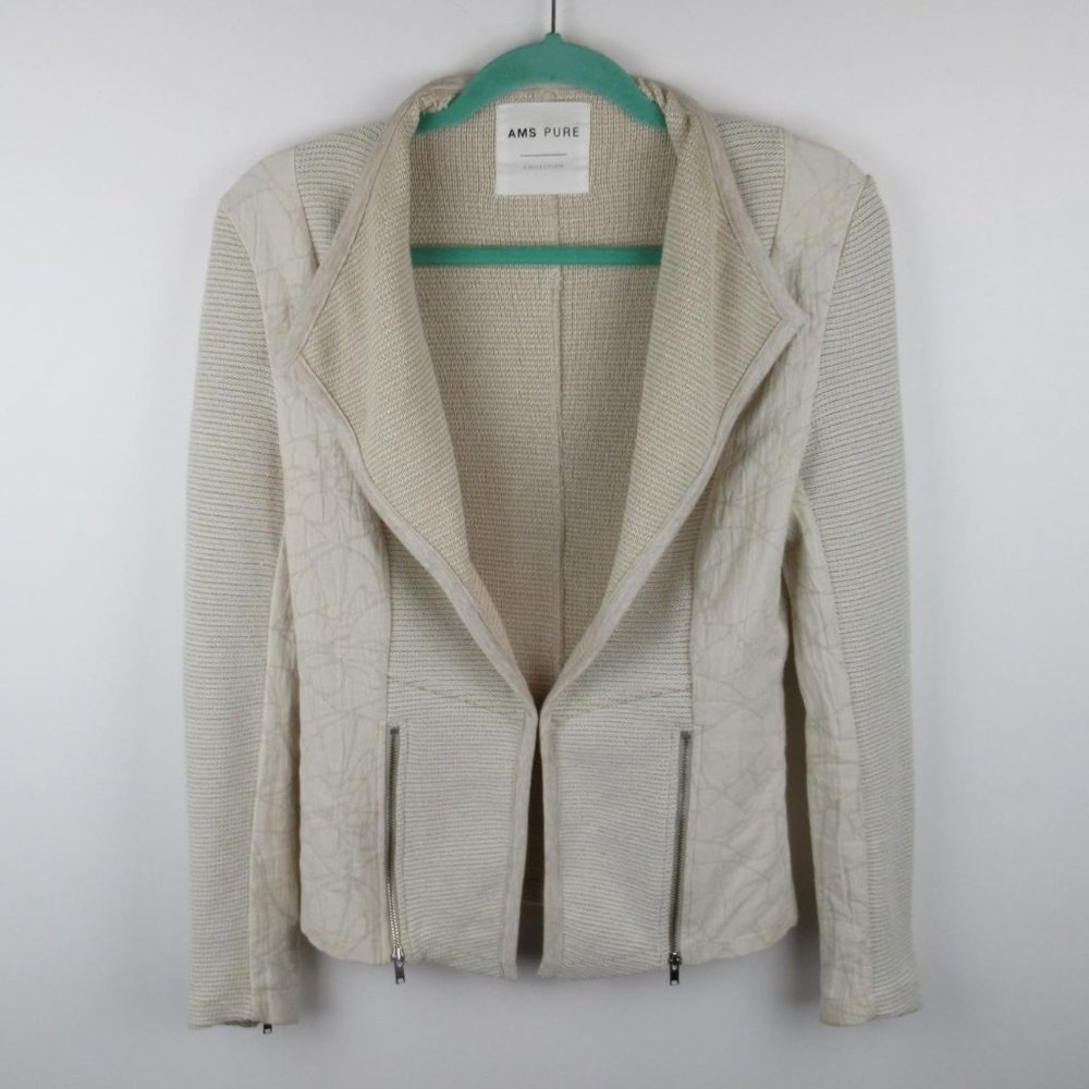AMS Pure Collection Knit Jacket Zippers sz 6